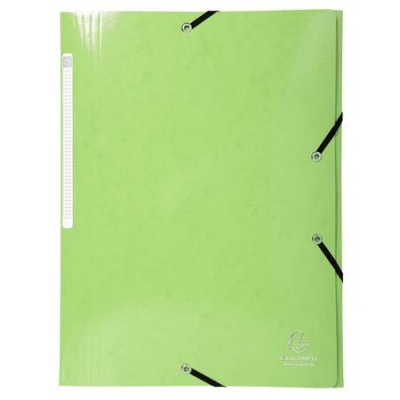 Gumis, mappa, karton, A4, EXACOMPTA "Iderama", világos zöld