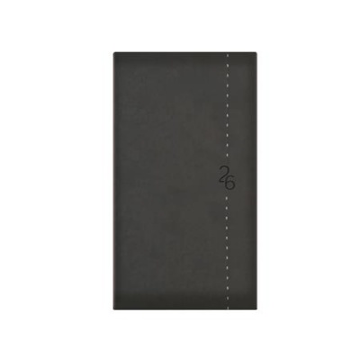 Zsebnaptár, álló elrendezésű, TOPTIMER "Linea", sötétszürke