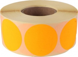 Etikett, 38 mm kör, 1000 etikett/tekercs, narancs